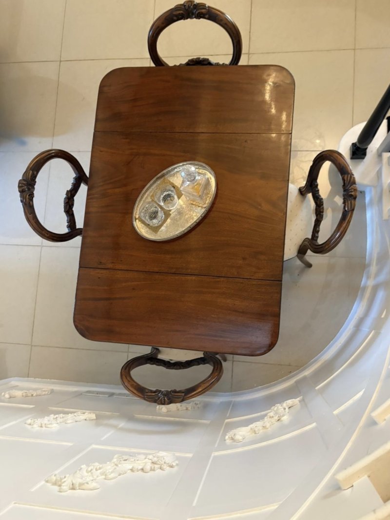 Antique Regency Quality Figured Mahogany Pembroke Table - Image 8